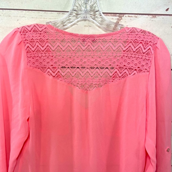 Candie’s Coral Button Blouse - Medium - Picture 9 of 12